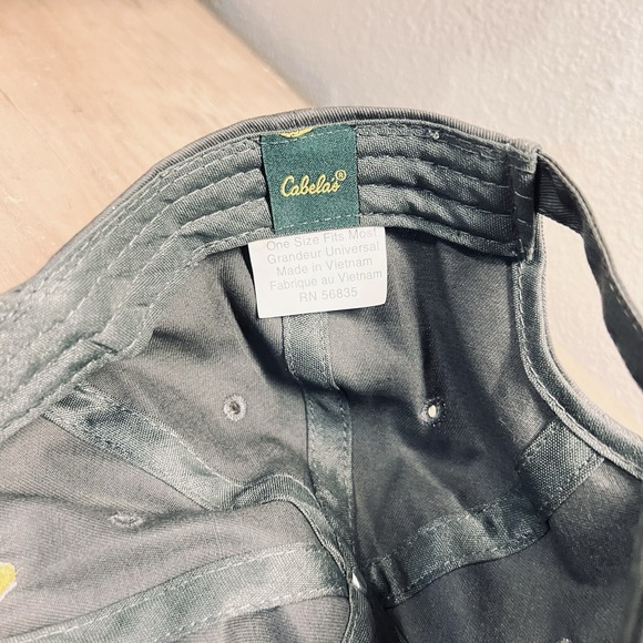 Cabela's CLUB Embroidered Hat Charcoal Gray Strapback Adjustable Cap - Picture 6 of 6